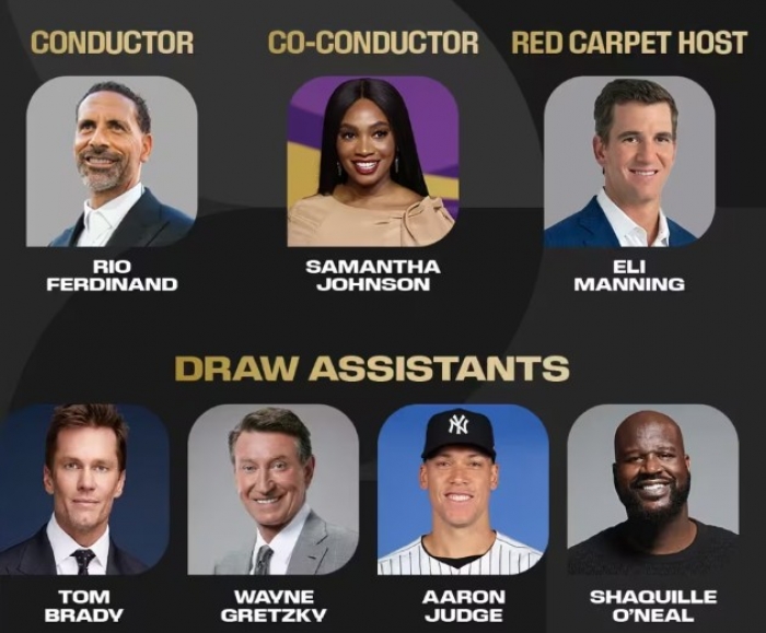 WK 2026 loting met Rio Ferdinand en Tom Brady in grote show