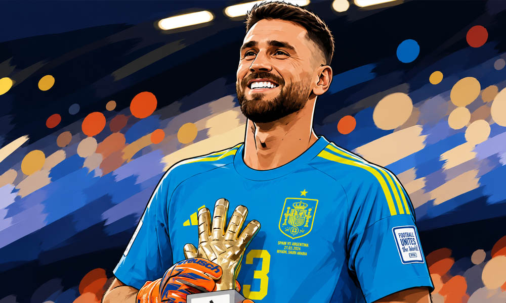 Unai Simón (Spanje) is de winnaar van de Golden Glove 2026.
