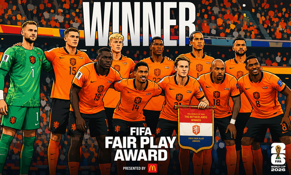 Nederland wint de FIFA Fair Play Award op het WK 2026.