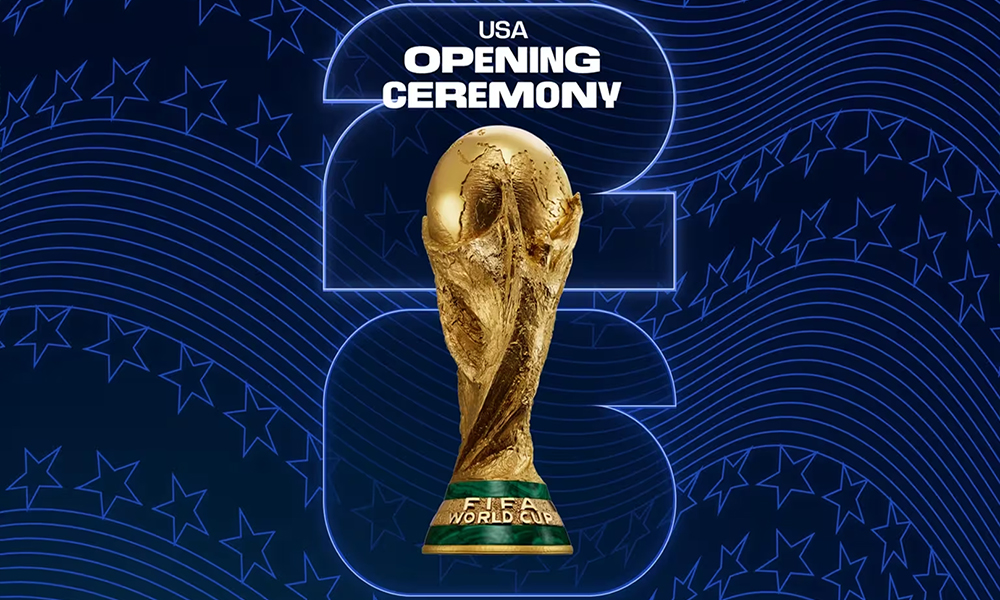 Poster van de openingsceremonie in de Verenigde Staten