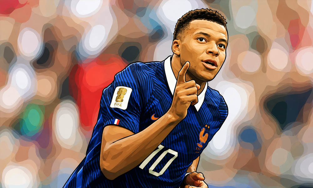 Kylian Mbappé is topscorer van het WK 2026 met 10 doelpunten.