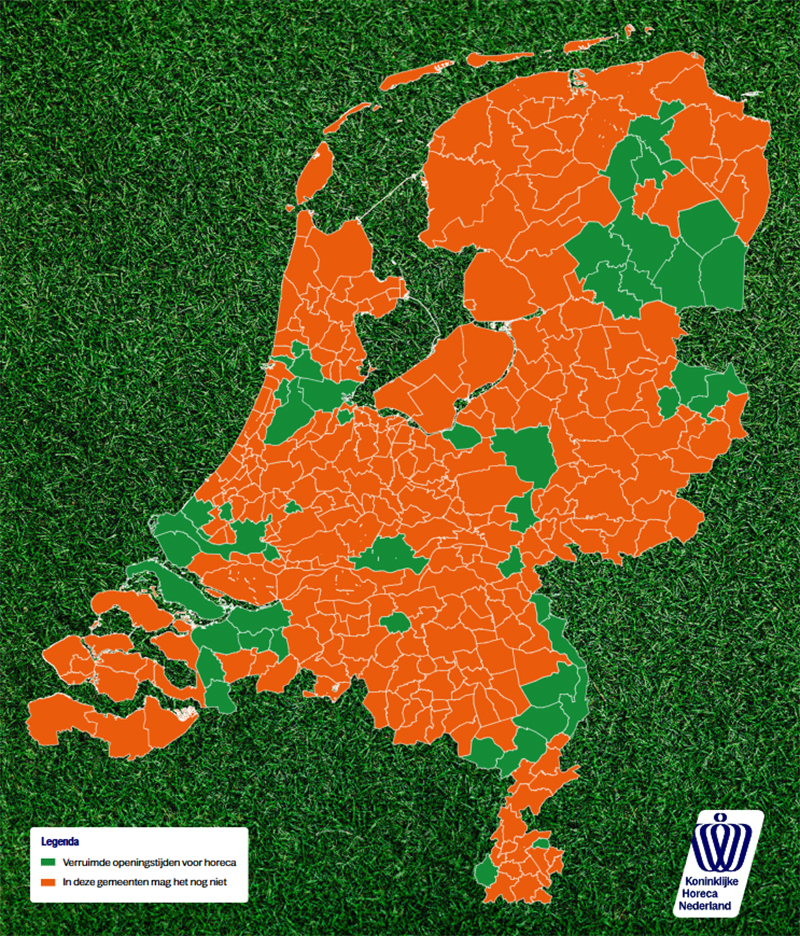 Interactieve WK-gemeentekaart met ruimere openingstijden van de horeca tijdens het WK voetbal